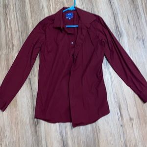 Apt 9 Maroon Small dress shirt. Measurements attached in photo